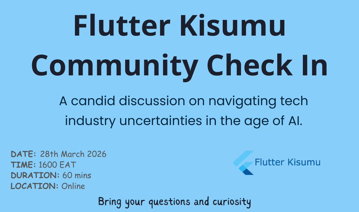 Flutter Kisumu💙 tweet media