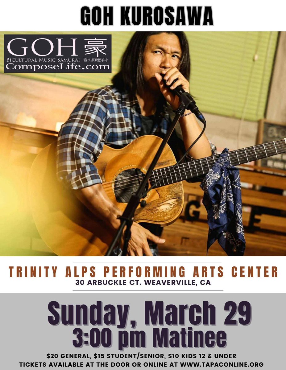 supportgoh's tweet photo. This Sunday first time at Trinity Alps Performing Arts Center in Weaverville CA, this Friday first time at Ashland’s first Catholic Church (100 Sixth St. in Ashland OR) from 7-9pm, tomorrow Wed &amp; Thur at STP in Yreka...

https://t.co/kJjik7OZhR (click on "Diary" for tour pix) https://t.co/34nDxgj1YF