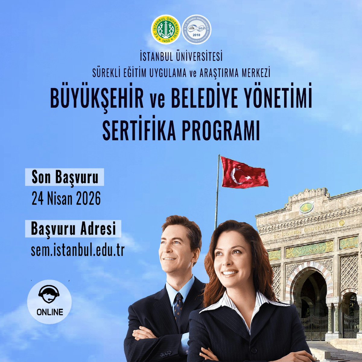 Prof. Dr. Pelin Pınar Giritlioğlu'ndan.... İzmir'deki meclis üyelerinin özellikle takip etmesinde yarar var...
İstanbul Üniversitesi Sürekli Eğitim Merkezi tarafından yürütülen “Belediye Meclis Üyeleri İçin Büyükşehir ve Belediye Yönetimi Sertifika Programı”nın ilki, 29 Eylül-24