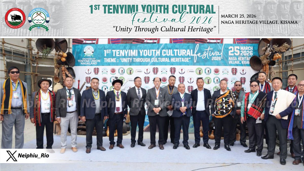 Neiphiu_Rio's tweet photo. Happy to join the Tenyimi community for the 1st Tenyimi Youth Cultural Festival. The Festival is a celebration of our shared identity, living heritage, and the spirit of our people, wherever we may be. The theme, “Unity through Cultural Heritage,” is both timely and meaningful. https://t.co/43vIaLfGjP