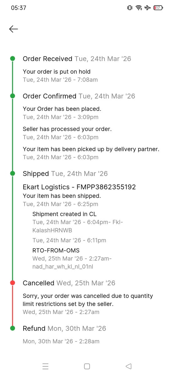 ImW_Akram's tweet photo. @Apple @AppleSupport Please reconsider selling via Flipkart India. My iPhone 17 order keeps getting cancelled—even after dispatch. Tried multiple accounts, same issue. Very disappointing experience.

@Flipkart @FlipkartSupport Please resolve this urgently. https://t.co/MVUEzhHp60