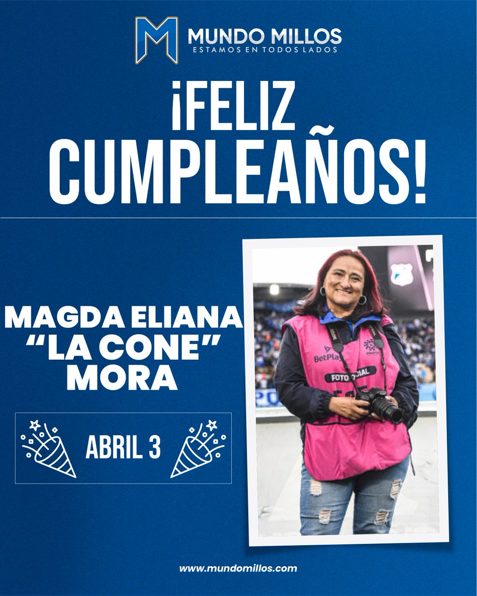 #CUMPLEAÑOS ¡Celebra La Cone!

De parte de toda la familia <a href="/MundoMillos/">Mundo MILLOS</a> felicitamos a <a href="/LaConeja_MFC/">ConejaMora #SML 💙💙</a> hoy en su cumpleaños. ¡Que sean muchos más!

#EstamosEnTodosLados
