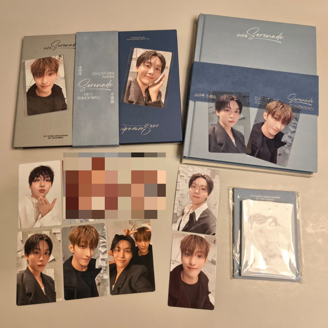 HELP RT 🩷

WTS / Want to sell

Take all Only 250k

PC Unit DxS Serenade :
- Seungkwan Echo ver
- Seungkwan Fan Party 
- Dokyeom Fan Party
- POB Weverse Set

📍Jatim, ina
📌 Exc admin &amp; packing