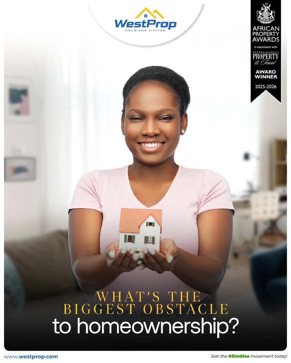WestPropZim's tweet image. What is the biggest barrier stopping women from owning property today?

1️⃣ Access to financing
2️⃣ Lack of information
3️⃣ Fear of making the wrong investment
4️⃣ Cultural expectations
5️⃣ Something else

Tell us in the comments.

#WestProp 
#PropertyDevelopment
