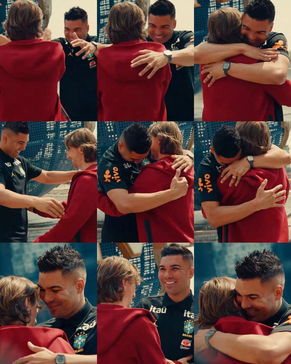 Ufff, esta secuencia es HERMOSA. El encuentro de Casemiro y Luka Modric antes del partido internacional entre Brasil y Croacia. Juntos lo ganaron todo en el Real Madrid y, con Toni Kroos, formaron uno de los mejores mediocampos de toda la historia. Los abrazos y las sonrisas