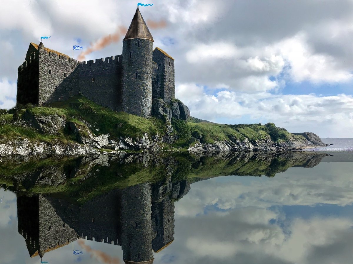 andrewsp2009's tweet photo. Castle Sween (Scotland) reconstruction mock-up. One of the oldest Castles in Scotland (late 1100s Norman like Keep with later medieval lean-to additions.) King Edward II of England granted Castle to MacSweens in 1310. Castle later passed to the Campbell family. #CastleSween https://t.co/X4IwjxjUbn