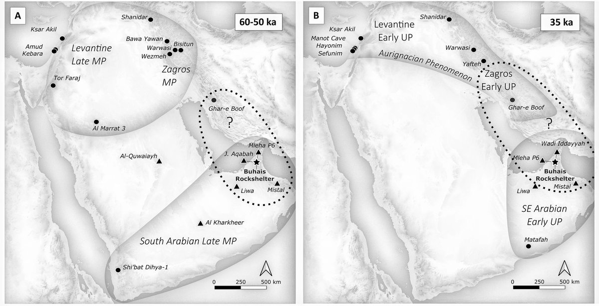 Very cool... this may be actual material culture affilated with Basal Eurasians: 'South Arabian Paleolithic' – south of the inferred population Hub OoA (streching from the Levant to the Persian plateau)