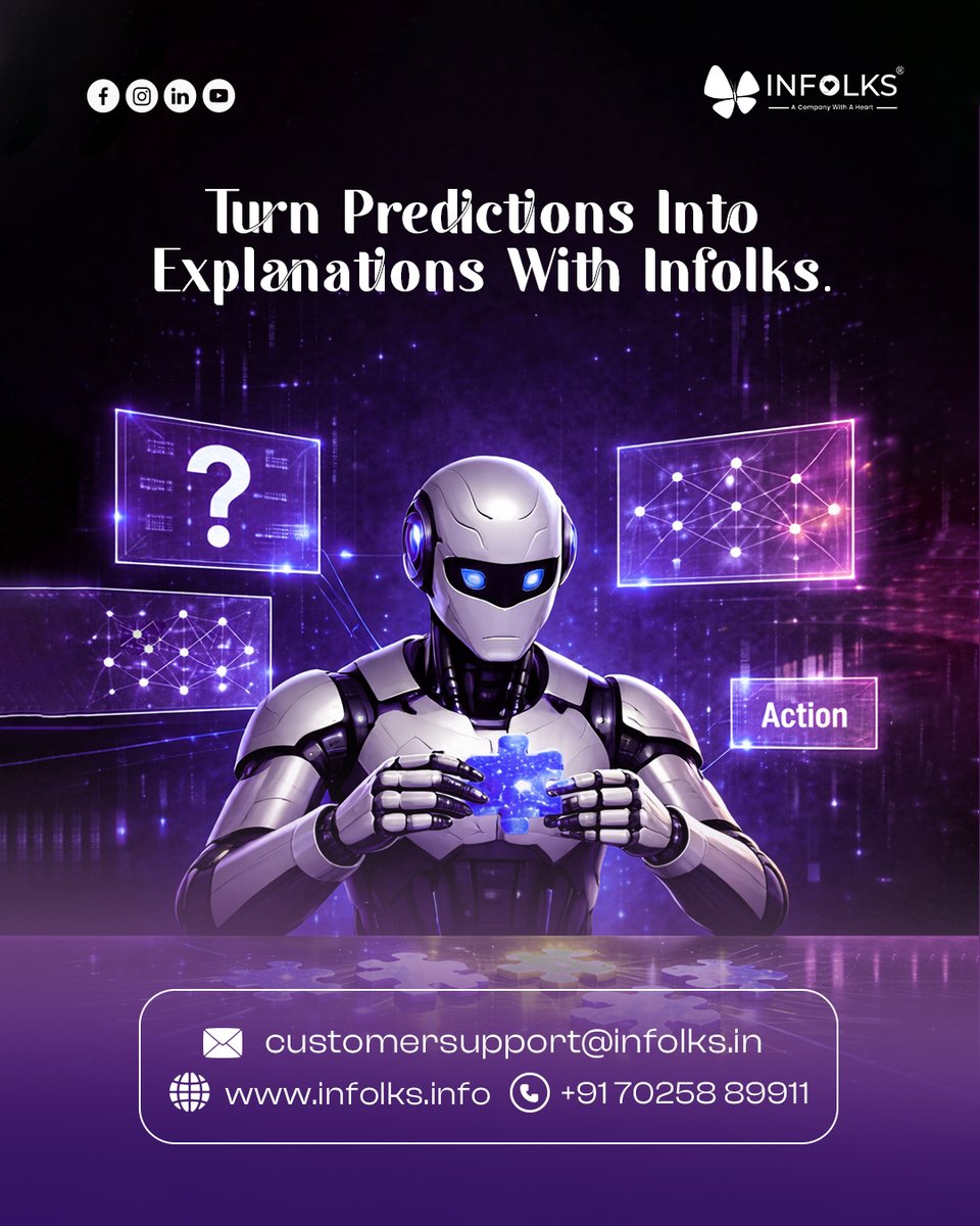 infolks_'s tweet photo. ๐ค Ever wonder how AI makes decisions?
Explainable AI turns predictions into insights you can trust.
โจ Ready to see your AI think clearly?
๐ฉ customersupport@infolks.in
๐ https://t.co/73NOENwHYV
๐ +91 70258 89911
#ExplainableAI #DataLabeling #AI #SmarterAI #Infolks https://t.co/2xhiODEI7N