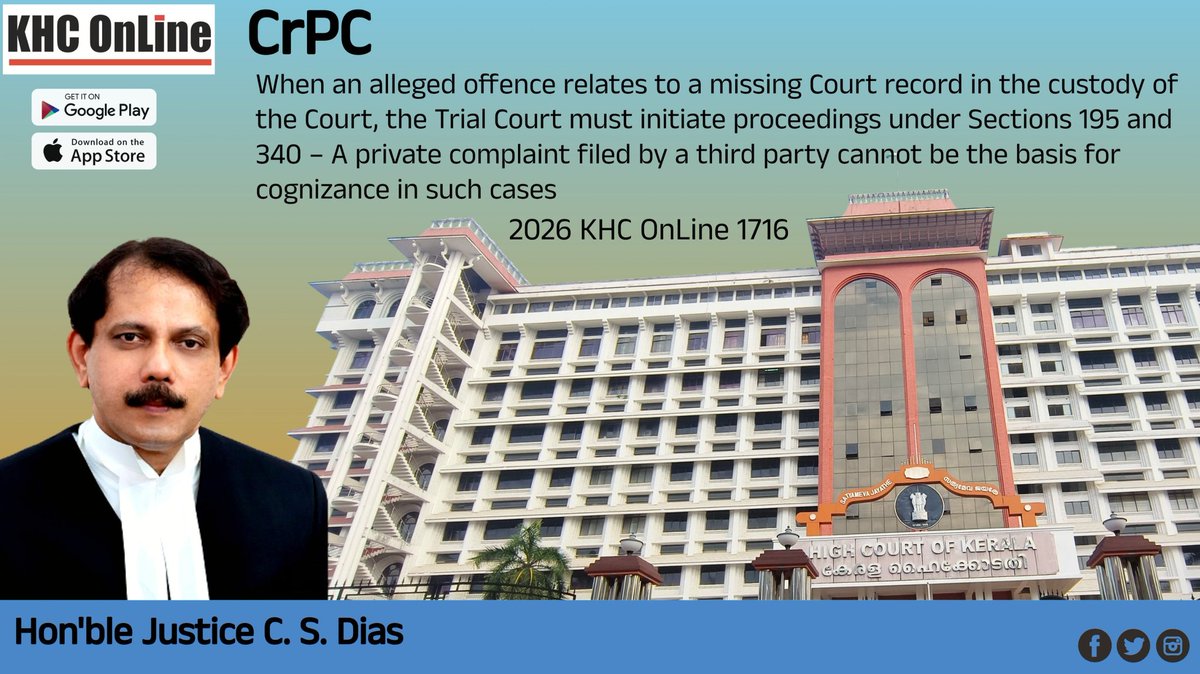 khconline1's tweet image. #CrPC #Section195 #Section340 #CourtRecords #CriminalLawIndia #Cognizance #JudicialProceedings #AdministrationOfJustice #LegalPrecedent #IndianLaw