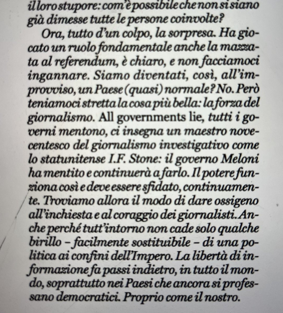 Le dimissione di Delmastro ci dicono anche quanto sia fondamentale il giornalismo libero e il suo ruolo di contropotere. Complimenti ad Alberto Nerazzini per il suo lavoro sul <a href="/fattoquotidiano/">Il Fatto Quotidiano</a> 
[E intanto venerdì 27 marzo scioperiamo tuttə!]