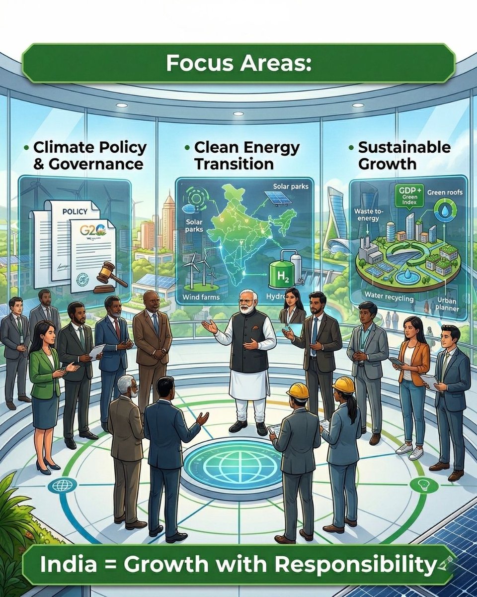 envirocare4you's tweet photo. India is stepping up as a global climate leader

Through platforms like the World Sustainable Development Summit, it’s driving conversations on policy, sustainability &amp; climate action.

Strong dialogue today = Sustainable tomorrow

#Climate #IndiaForClimate #Sustainability #WSDS https://t.co/P8EtDn1Ynn