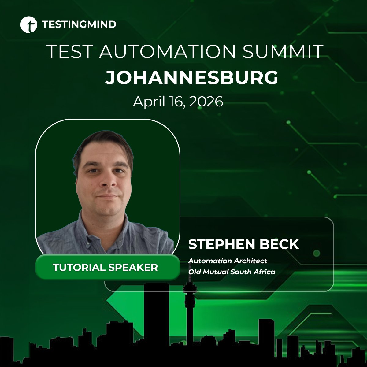 testingmindcon's tweet photo. AI is transforming test automation—code that reviews & improves itself is here.
Smarter, AI-assisted engineering is the future.
📍 Johannesburg | 📅 16 April 2026
#TestAutomation #AI #QualityEngineering #SoftwareTesting #TestingMind 🚀 https://t.co/Jmaxs6CKXT