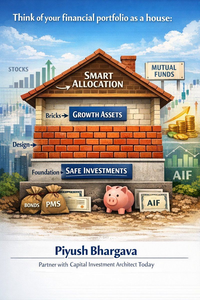 Stay One Step Ahead in wealth creation—where your portfolio is crafted like a legacy home: secure at the base, strong in structure, and refined by design.

#investing  #InvestmentStrategy #WealthManagement #RiskManagement #MutualFunds #DebtFunds  #Stocks #Investors