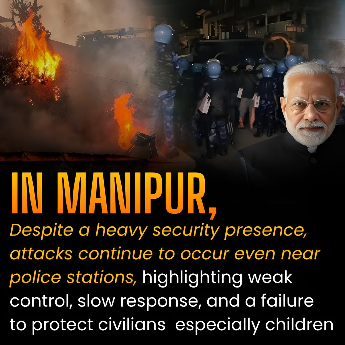 Nazarkakhel's tweet photo. Fresh violence in Manipur’s Mongkot Chepu exposes India’s governance failure, with 200+ dea*d, 60,000 displaced, and civilians unprotected.
#ManipurCrisis #IndiaFail #tadc #NuncaMás #msü2026 #EsMiSueño #پاکستان #ReferendumGiustiziaSì https://t.co/gsSoSTXxBq
