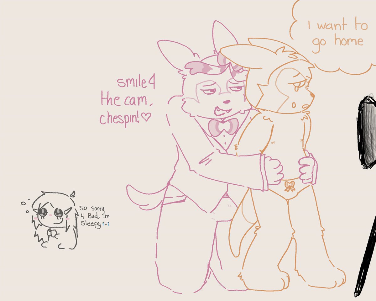 munchonmaggots's tweet photo. #comshiptwt   #darkshiptwt
i  think  chespin  would  look  cute  in  panties .
maybe  orange  to  compliment  his  tail  tip ?

#startersmovierape
so  sorry  if  it  is  bad ,  i  am  sleepy  and  not  amazing  drawing  furries  ( ? ) https://t.co/yocMqGdaSK