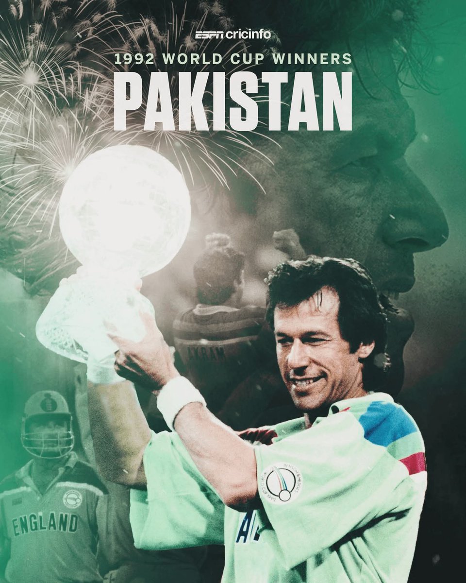 SultanHussain29's tweet photo. March 25, 1992: the day Imran Khan's team became world champions 🏆
#pakveng #WC1992 https://t.co/ESLbL3I2DU