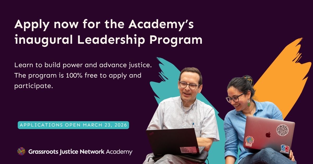 KituoSheria's tweet photo. APPLICATIONS NOW OPEN for the @GrassrootsJN   Academy Leadership Program.
Learn how to use the law to:
✊ Build power
⚖️ Fight injustice
🚀 Drive change
Open to all grassroots justice practitioners.

Apply here before April 10: https://t.co/HPdHIP4ncG
#PowerofLearning #GJNAcademy https://t.co/Gkzv0RPFhD