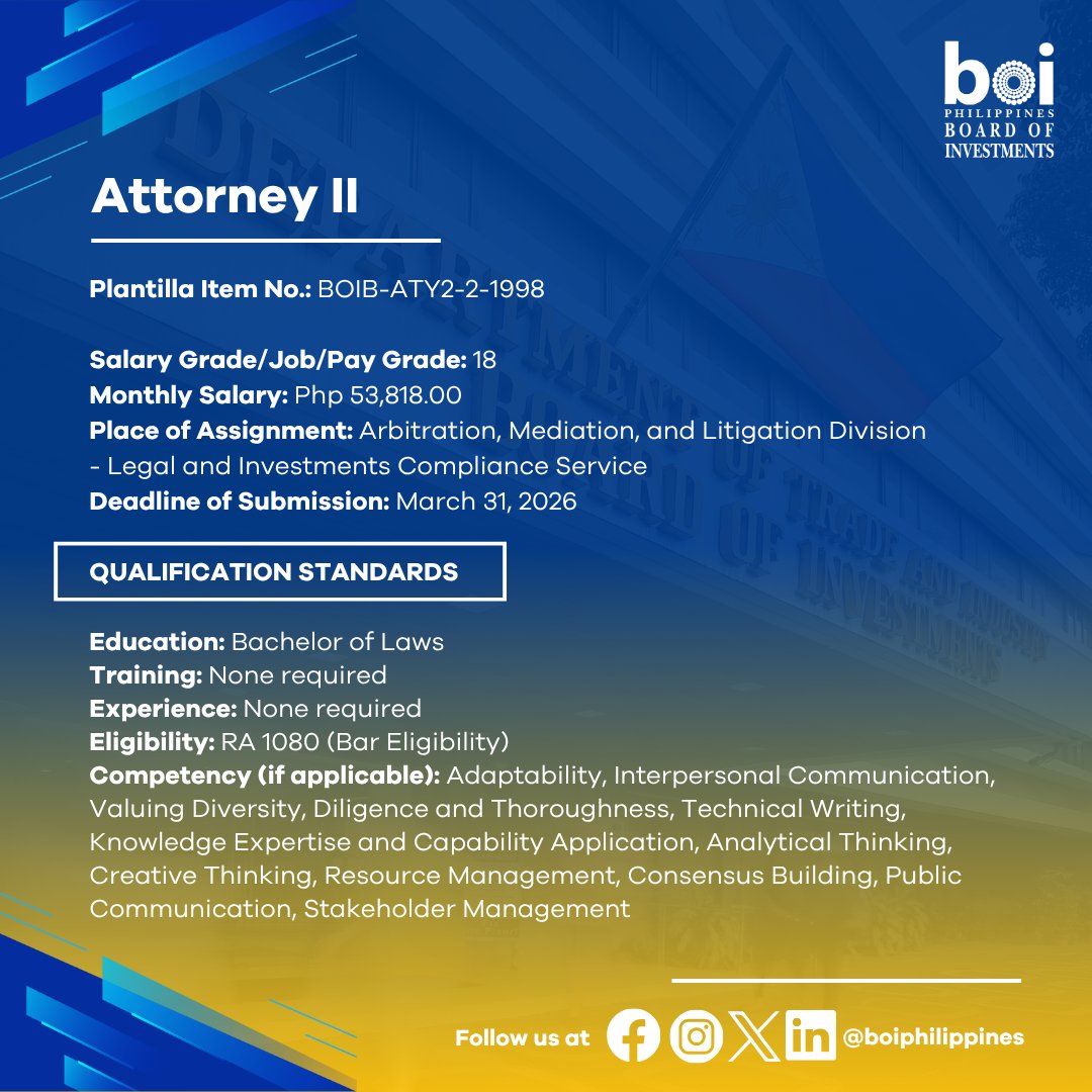 Board of Investments tweet media