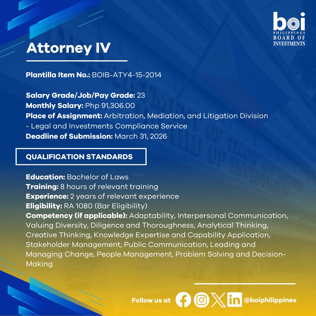 Board of Investments tweet media