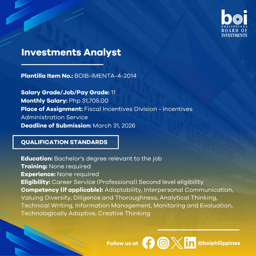 Board of Investments tweet media
