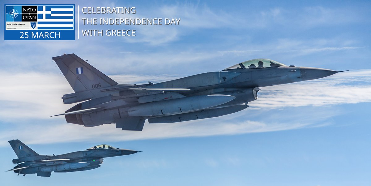NATO_JWC's tweet photo. Today, we celebrate the Greek Independence Day! 🇬🇷
Happy March 25!

Σήμερα γιορτάζουμε την Ημέρα της Ελληνικής Ανεξαρτησίας! 🇬🇷 Καλή 25η Μαρτίου!

#25ηΜαρτίου #WeAreNATO

@GreeceNATO @GreeceMFA https://t.co/zXCCTRtdzy