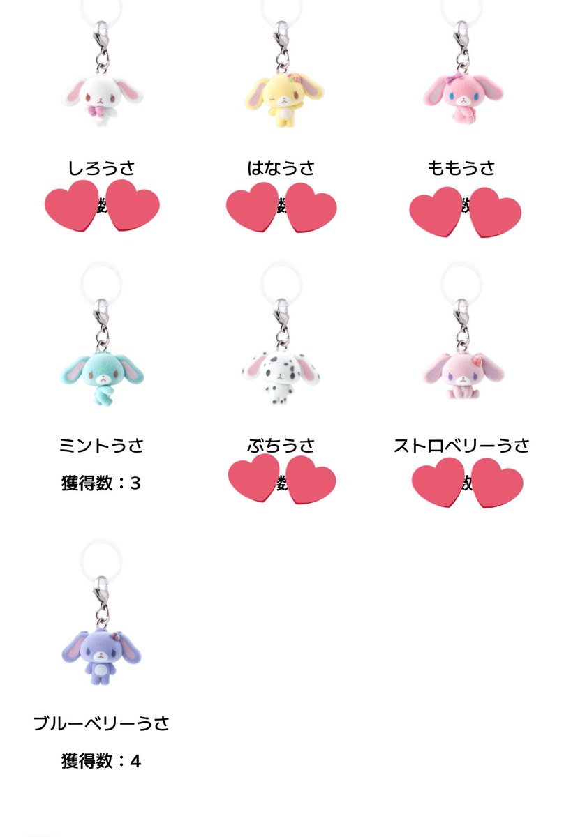 yu___ra2's tweet photo. 【交換/譲渡】シュガバニ シュガーバニーズ めじるし ふわふわめじるしアクセサリー 二次分

求︎┊︎定価＋送料＞はなうさ

譲┊︎ミントうさ×1、ブルーベリーうさ×2

📮郵送でのお取引
◎まとめての方優先
◎希望数集まったので譲渡優先で探してます

お気軽にお声掛けください🙇🏻‍♀️՞ https://t.co/D8UexYF8Rq