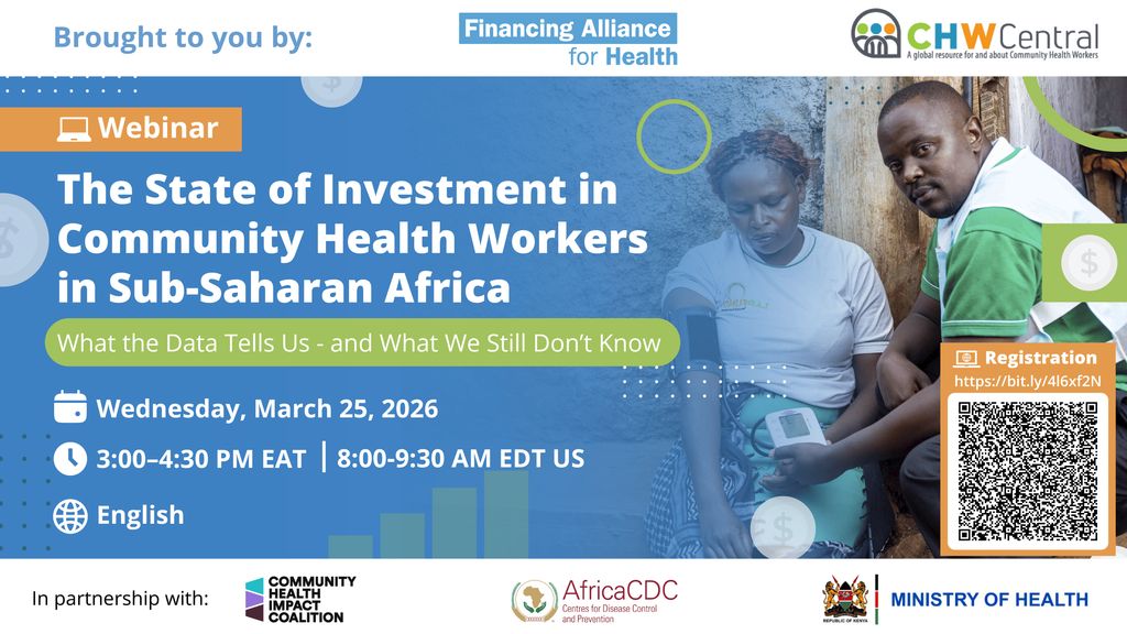 FinancingAllian's tweet image. 🚨 Today’s the day

Join us this afternoon for an engaging conversation on the state of investment in Community Health Worker (CHW) programmes across sub-Saharan Africa.

🔗 Join us: bit.ly/4l6xf2N

#CommunityHealth #HealthFinancing #PHC #UHC