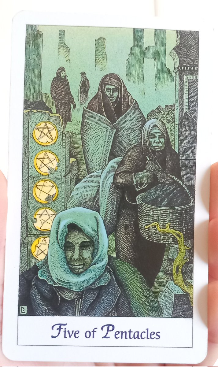 mysticjames1111's tweet image. 25/03/26
5 of Pentacles 
Cosmic Tarot
A time of material lack and struggle.
Continue to stay as strong as you can and endure this hardship as best you can.
If others offer to help you during this time, be willing to let them.
#Tarot #loss #loneliness