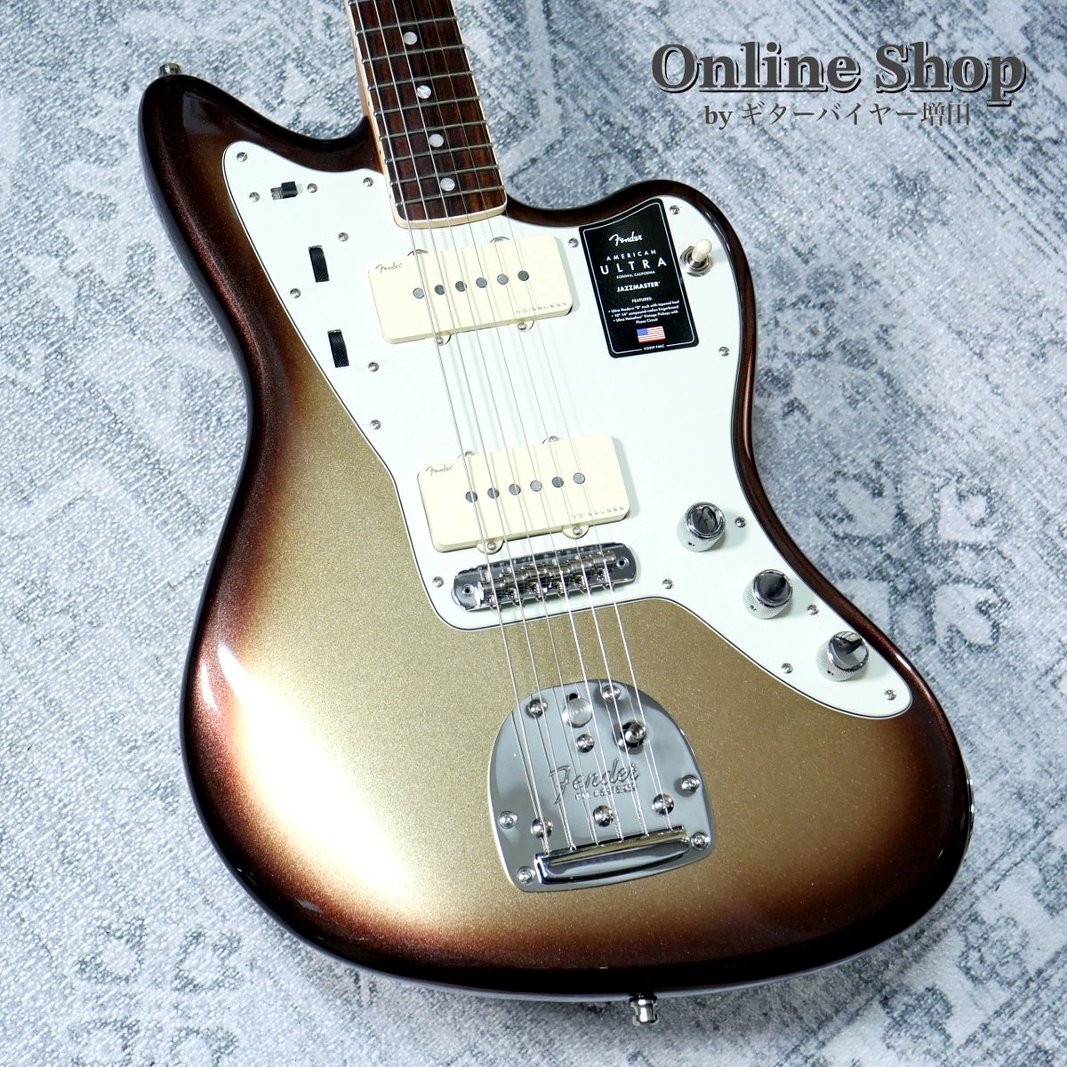 keimsd's tweet image. 2023 #Fender American Ultra Jazzmaster Mocha Burst / Rosewood
guitarbuyermasuda.com/products/used-…

フェンダーUSAのモダン・ラインナップ"アメリカン・ウルトラ"ジャズマスターが新着！！！

やはりロゴが光ると音もキラキラです