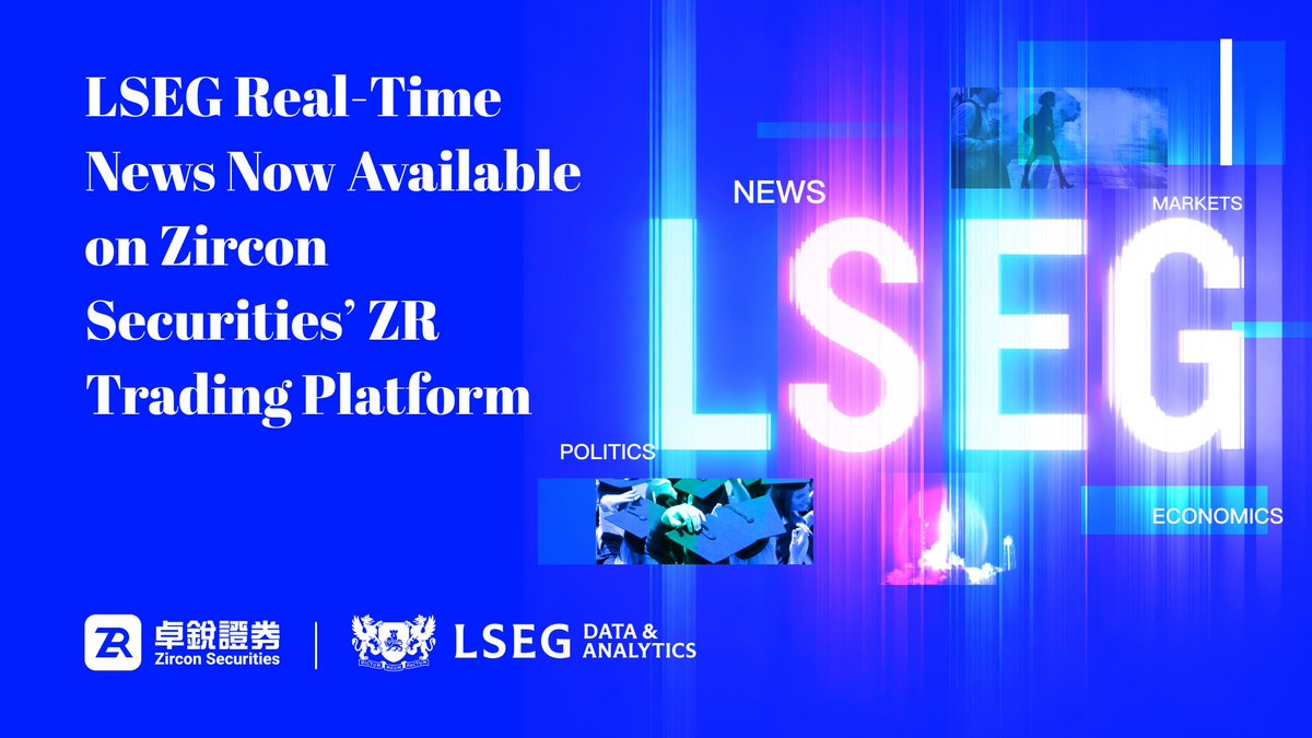 We’re proud to announce that Zircon Securities has partnered with the London Stock Exchange Group (LSEG) to bring LSEG Real-Time News, powered by Reuters, directly to the ZR trading platform. 📊  

Investors on ZR can now access 24/7 global market coverage, from live equity