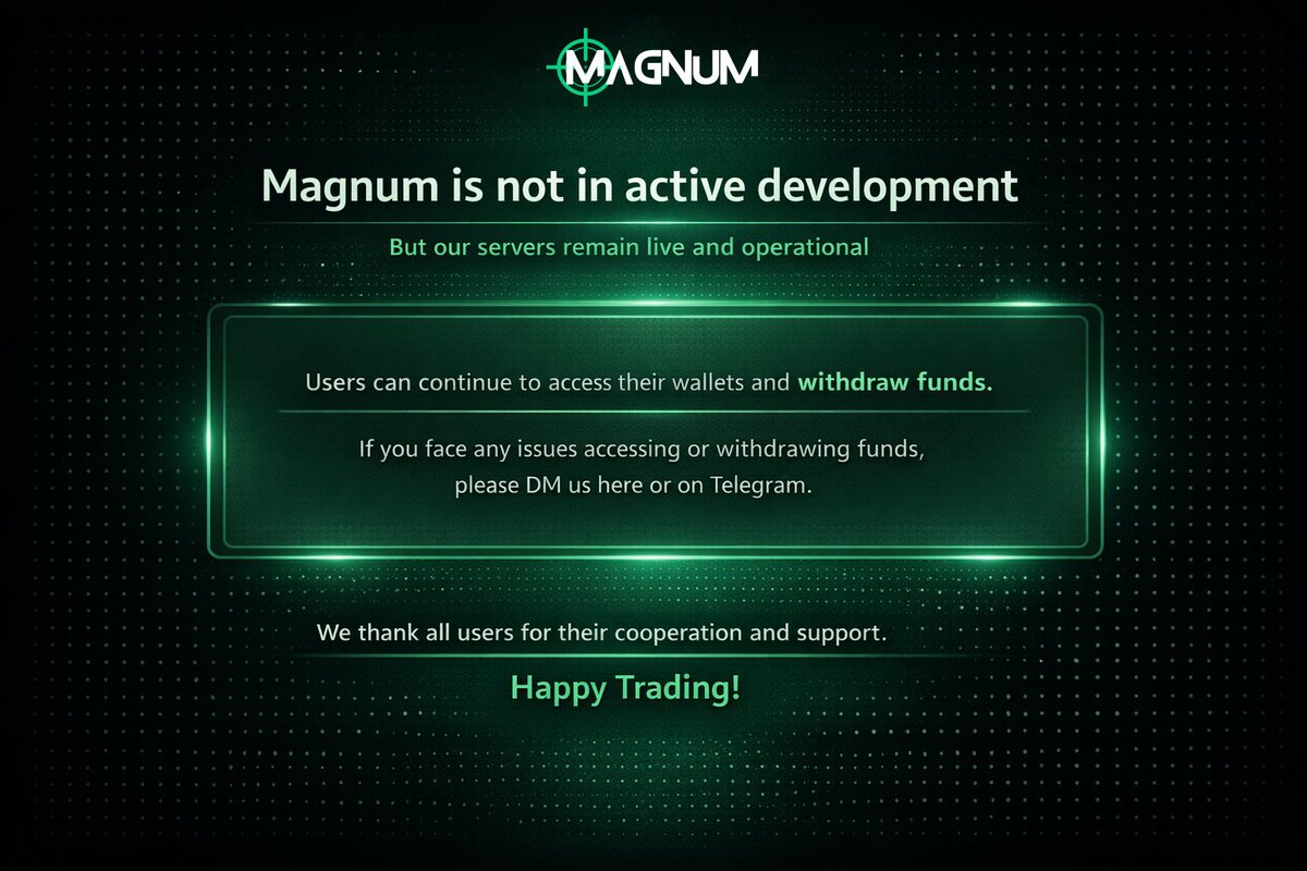 Magnum DEX Trading Bot tweet media