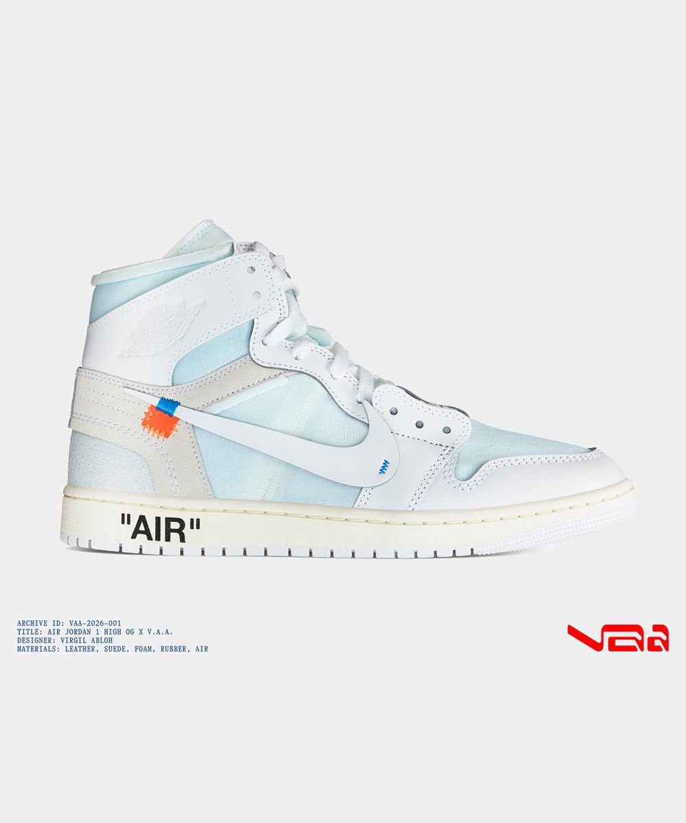 エア ジョーダン 1 HIGH OG x V.A.A. アラスカ　28cm 3/29・4/3発売｜Virgil Abloh Archive (V.A.A.) × Nike Air Jordan 1
