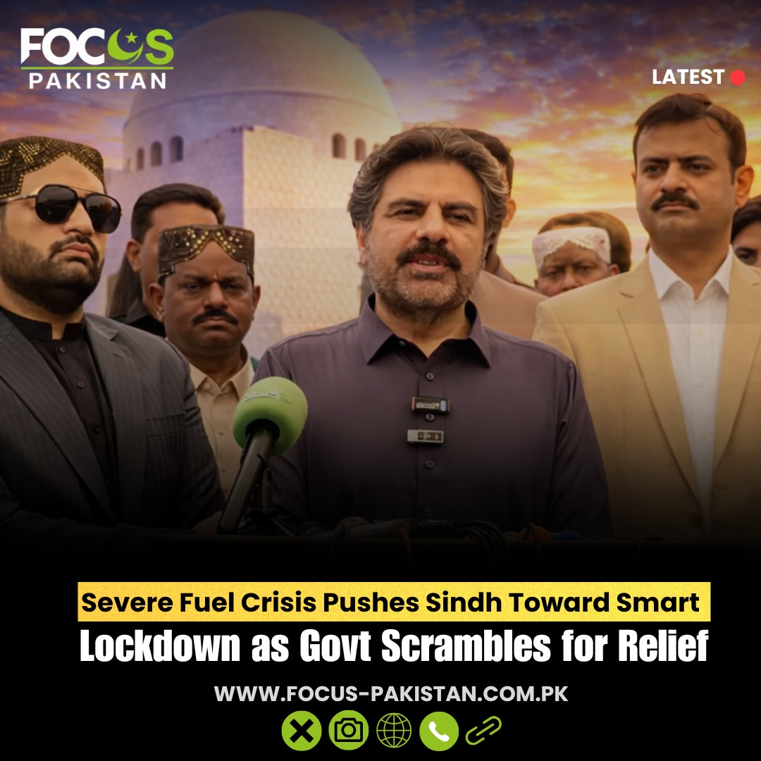 Focusp_official's tweet photo. The smart lockdown in Sindh is under serious consideration. The provincial government aims to tackle a worsening fuel crisis caused by rising global oil prices.

https://t.co/DuByqbA0Ik

#FocusPakistan #SindhLockdown #SmartLockdown #FuelCrisis #EnergyCrisis #PakistanEconomy https://t.co/Y7P6k6hoAT