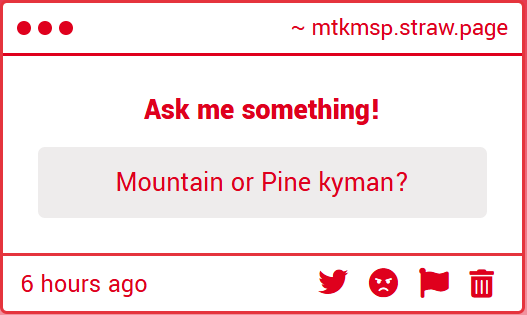 mtkmsp_straw's tweet photo. i like and read both!
i almost exclusively draw pine (speaking of heights only) bc that's how i headcanon it though (since i base myself off PC)
characterization-wise, i typically prefer the pine "standard" as well
now if you extend that to top/bottom, def prefer mountain 😛😛😛 https://t.co/mitHhfJT07