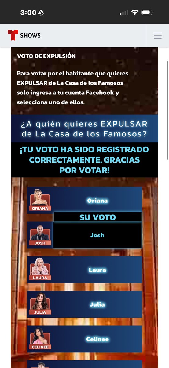 liz0820marina's tweet photo. #LCDLF6 a dormir 3 am votando x Josh  no dividan vamos tenemos Que salvar a Oriana 🌎💚🙏 #TeamTierra buenas noches https://t.co/BIHOhbBiVL