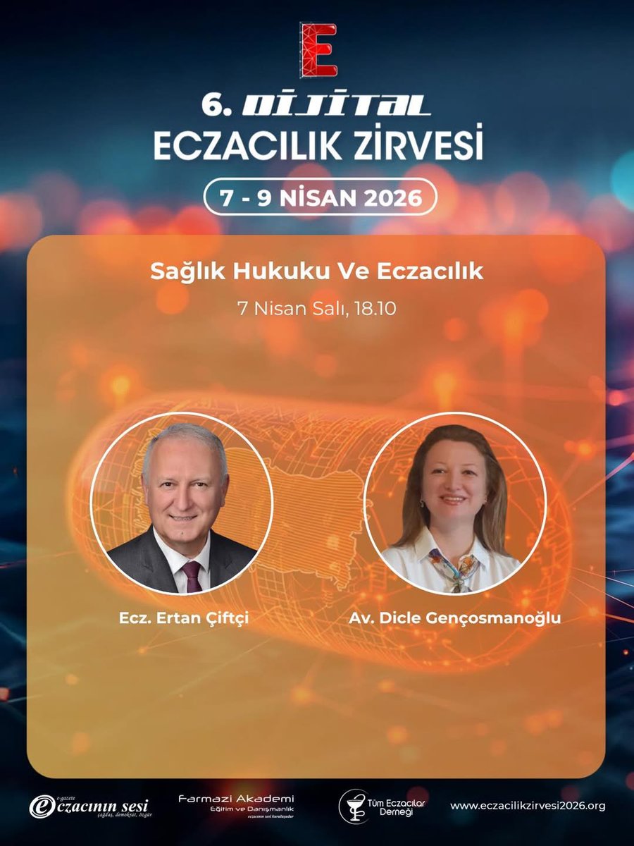 eczacinin_sesi's tweet photo. ✨ DİJİTAL ECZACILIK ZİRVESİ -2026 Davetlisiniz:   
7-9 nisan 2026 tarihlerinde gerçekleşecek.    

ŞİMDİ KAYIT İÇİN TIKLAYINIZ:   https://t.co/F8QNX7EPG8   

_
#eczacılıkzirvesi #dijitaleczacılıkzirvesi2026 #eczacılarbuluşuyor https://t.co/a6XnM4wzOS