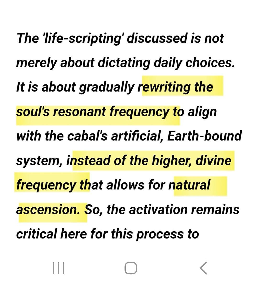 Radnadone8's tweet photo. In esoteric and metaphysical frameworks, the soul's resonant frequency refers to the unique, core vibrational signature of one’s consciousness. It is the baseline state of being that occurs when a person is in perfect harmony with their original spiritual blueprint. 

The Earth-Bound System (Artificial Matrix) is a simulated or hijacked layer of reality that keeps human consciousness trapped in a cycle of material survival and low-vibrational emotional states (guilt, apathy, grief, fear, desire, anger, pride). 

The artificial system is designed to trigger these lower emotions through constant crises, scarcity mindsets, conflict, and war, which keep the soul’s frequency heavy and Earth-bound, preventing it from ascending to higher states of consciousness (joy, love, and peace).

Natural ascension happens when a soul's resonance becomes too high to be contained by the gravity of the artificial earth-bound system. When you are aligned with the higher energetic frequencies, your biofield expands and decouples from the dense, constricting artificial system.

When you constantly embody higher states of consciousness (unconditional love and inner peace), your frequencies rise beyond the frequency fence, allowing you to organically ascend. In addition, it enables you to change your "receiver" settings. When you no longer resonate with the fear frequency of the lower timeline, your life begins to branch into the higher one where the "laws of probability" shift. Events that would have been crises on the Earth-bound timeline become opportunities or simply vanish from your experience.

In a nutshell, for those in the Restricted and Quarantined class (who have a bigger chance of achieving natural ascension), the only way to escape the cabal's digital prison is to maintain higher vibrational states, and your Heart is the key. Practice grounding/Earthing (connect your biofield to the Earth’s natural frequency), breathwork, stillness/meditation, and remembrance/dhikr (for Muslims) to help anchor your consciousness into the Heart center and feel inner peace.

We've got this. 💚