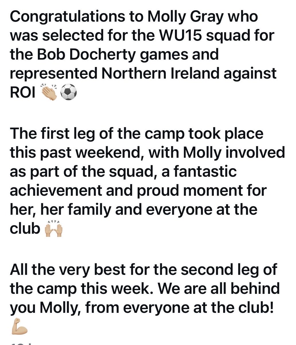 LumenC_PE's tweet photo. Many congratulations to Molly on her international call up. Good luck with the next game 🎉👏 https://t.co/8sgm902Pts