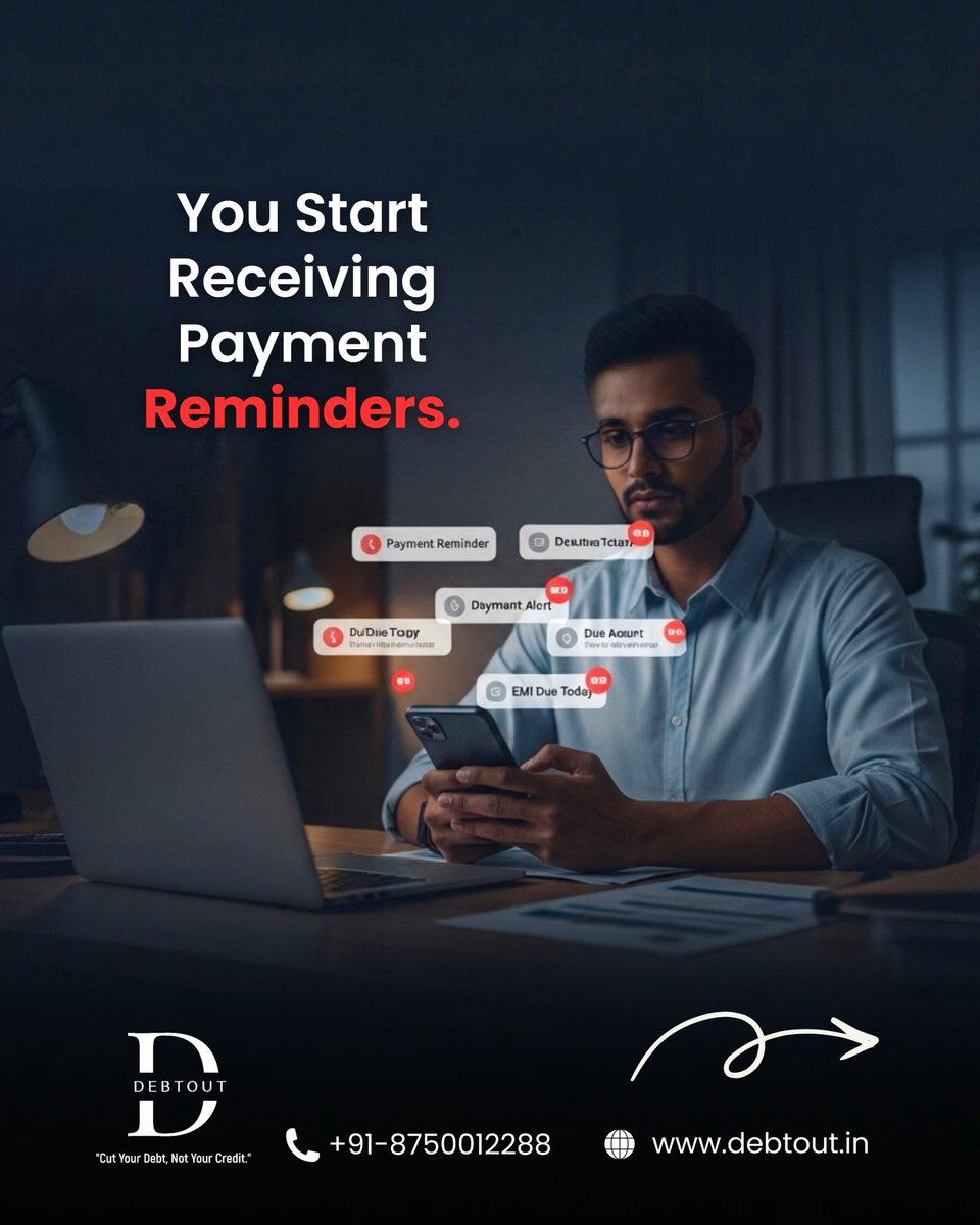 the_debtout's tweet image. Missing EMI payments can start a chain reaction, from reminders and recovery calls to increased interest, credit score impact, and rising financial pressure.
🌐 debtout.in
#debtout #emi #emibounce #debtrelief #debtmanagement #financialstress #creditcarddebt #loanhelp
