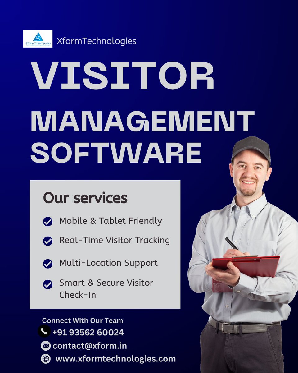 pravinj85712887's tweet image. our Smart Visitor Management System 

📞 Book a FREE Demo Today!
🌐 xform.in
📩 contact@xform.in
📱 +91 9356260024

#VisitorManagementSystem #VisitorManagementSoftware #OfficeSecurity #SmartOffice #DigitalVisitorManagement #BusinessAutomation #SoftwareSolutions
