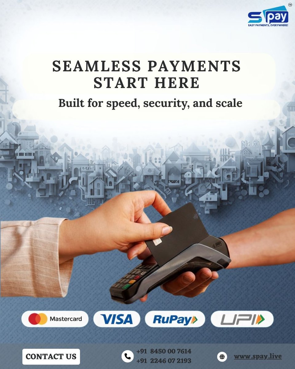 SpayLive's tweet photo. Tap. Pay. Done. 💳⚡
Experience the future of payments with speed, security, and simplicity because your business deserves nothing less. 🚀

#DigitalIndia #CashlessEconomy #FintechLife #SmartPayments #BusinessSolutions https://t.co/HOdsVNRmoC