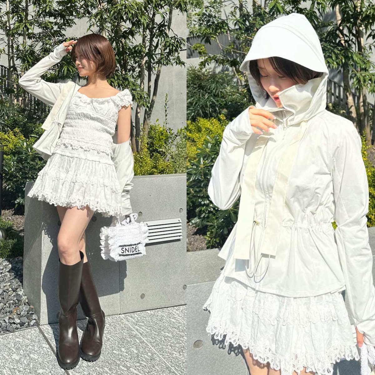 新作新品♥️SNIDEL サンバイザー付きUVカットパーカー 本日より予約受付中✨ 【WEB限定】 サンバイザー付きUVカットパーカー