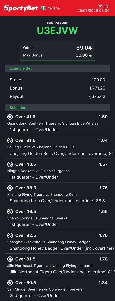 CoblaSam4251's tweet image. Start soon 
Play now 

U3EJVW

t.me/faventips
Join telegram for more 
#betting  #sporty #freetips