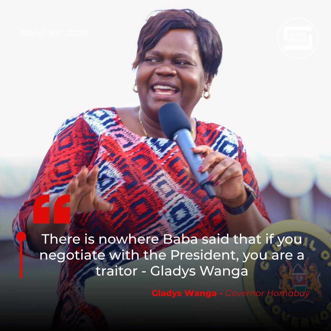 KenyaRecap's tweet photo. "There is nowhere Baba said that if you negotiate with the President, you are a traitor" - Gladys Wanga

#news #updates https://t.co/gahWKPYjNc