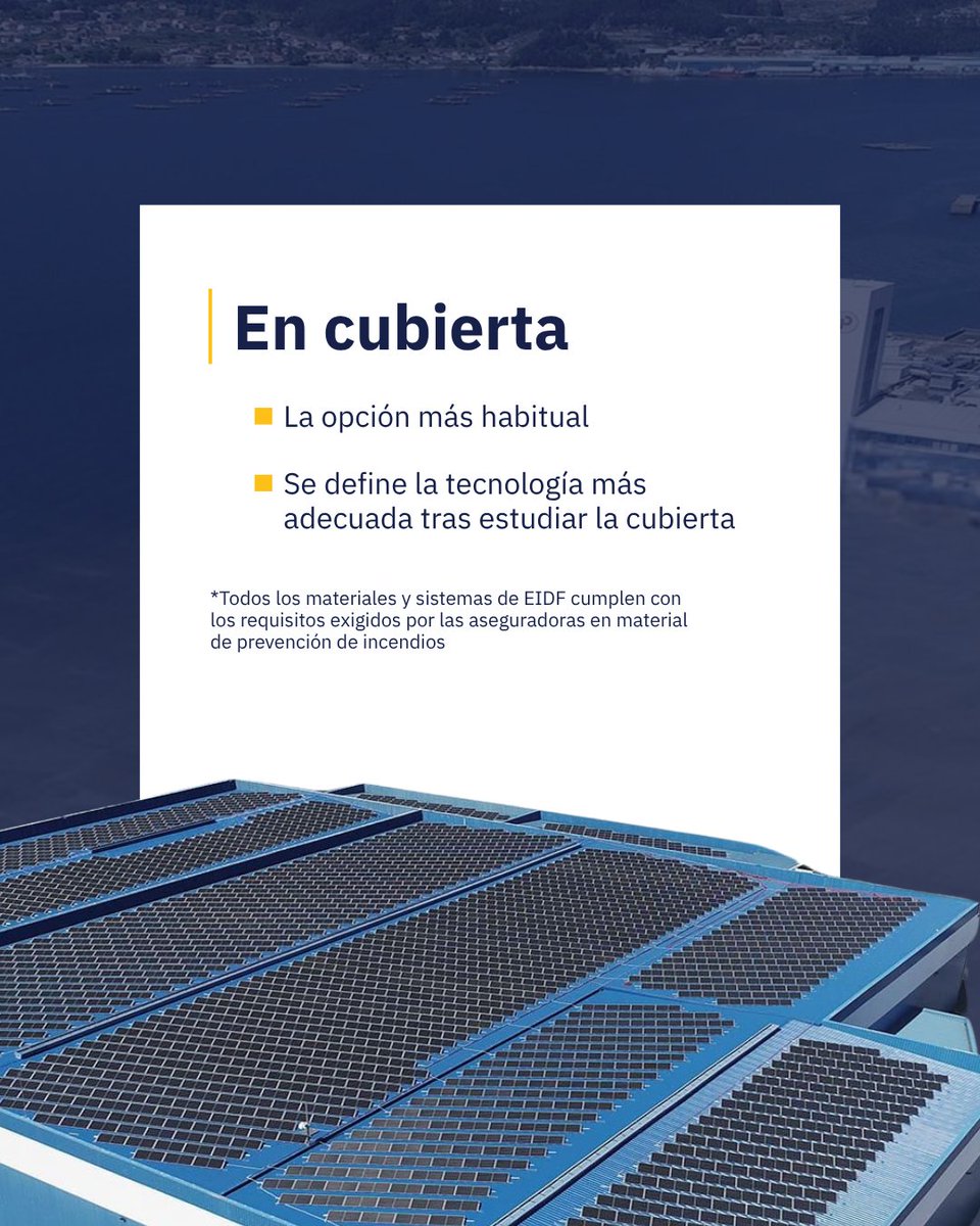 EIDFsolar's tweet photo. ⚡¿Autoconsumo en cubierta o suelo? Ninguna opción es mejor que la otra: depende de las necesidades de cada empresa. En EIDF te asesoramos sobre la alternativa más adecuada ☎️ https://t.co/aU3i0rCu0j

#energíarenovable #sostenibilidad #autoconsumo #autoconsumofotovoltaica https://t.co/lIGdVEU5fY