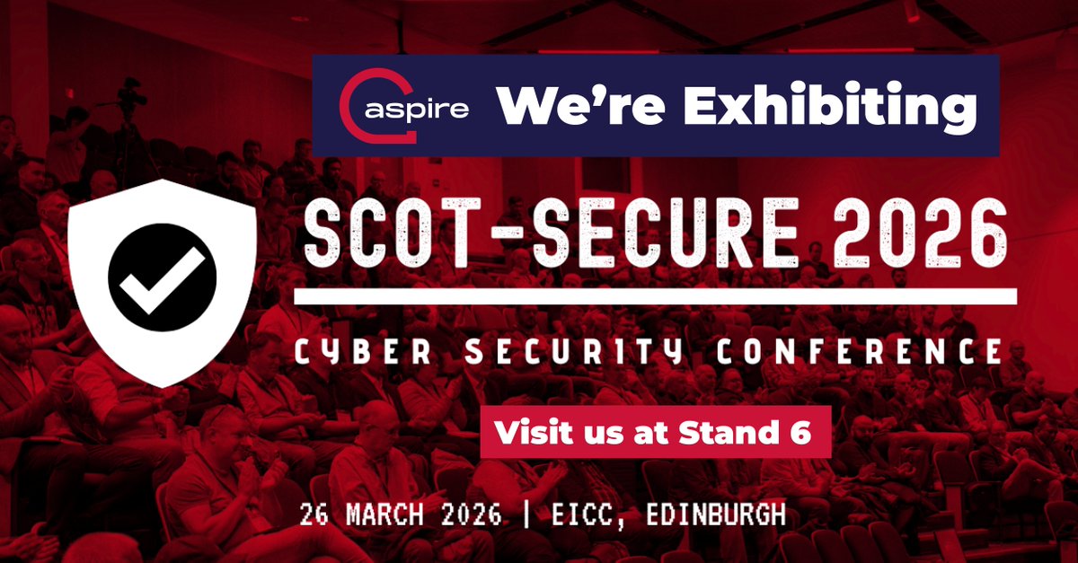 aspirets's tweet photo. We’re exhibiting at Scot-Secure 2026 tomorrow at the Edinburgh International Conference Centre (EICC).

You’ll find us at Stand 6, where our team will be on hand to chat about how we’re helping organisations stay ahead of evolving cyber threats. If you’re attending, we’d love you to stop by.

We’re also proud to be finalists for Cybersecurity Company of the Year 2026 at the Scottish Cyber Awards which takes place after the event. It’s a great recognition of the work our team delivers every day to protect our customers and strengthen their security.