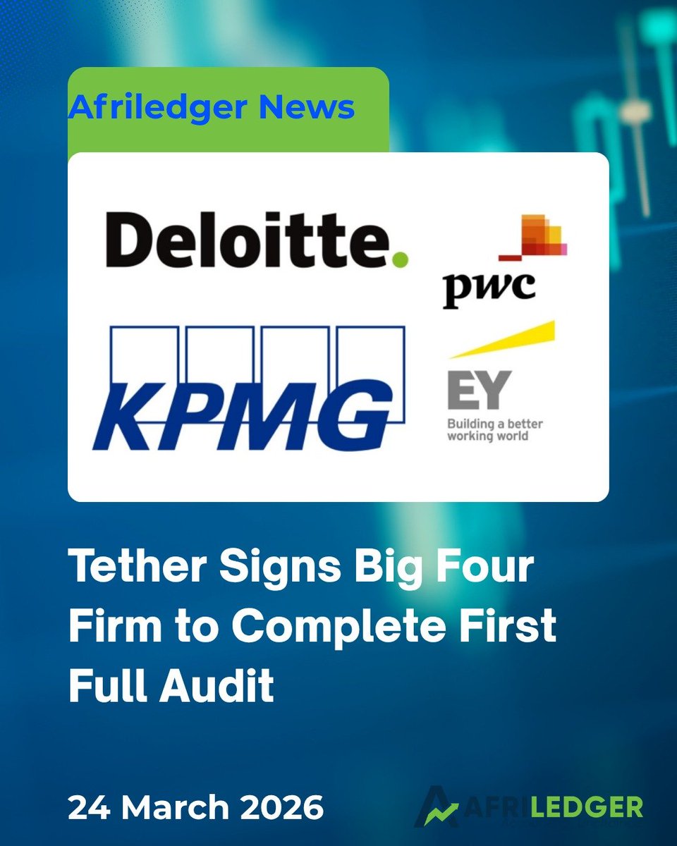 AfriLedger's tweet photo. @tether has officially engaged a Big Four accounting firm to conduct its first full independent financial statement audit, marking what is slated to be the largest inaugural audit in the history of financial markets>>> 

https://t.co/sce8muLGul

#Tether #BigFour https://t.co/Ietk5DBr1y