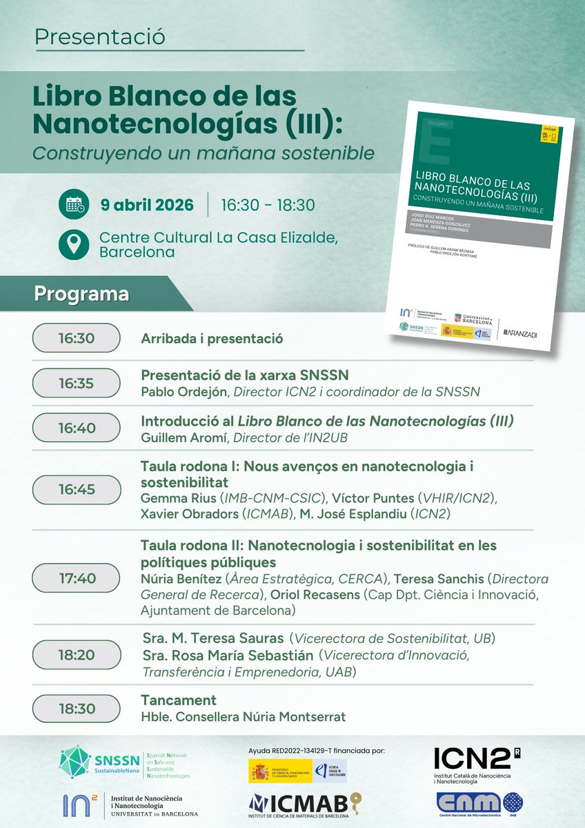 Catalan Institute of Nanoscience & Nanotechnology tweet media