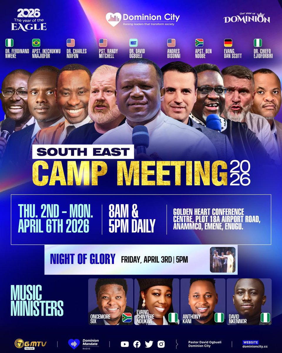 dcwuse's tweet photo. Come and experience God move like never before. We are in the days of the latter wine. Don’t miss this year’s global meeting. 

#GlobalCampMeeting2026 https://t.co/yHR7kyiqQh