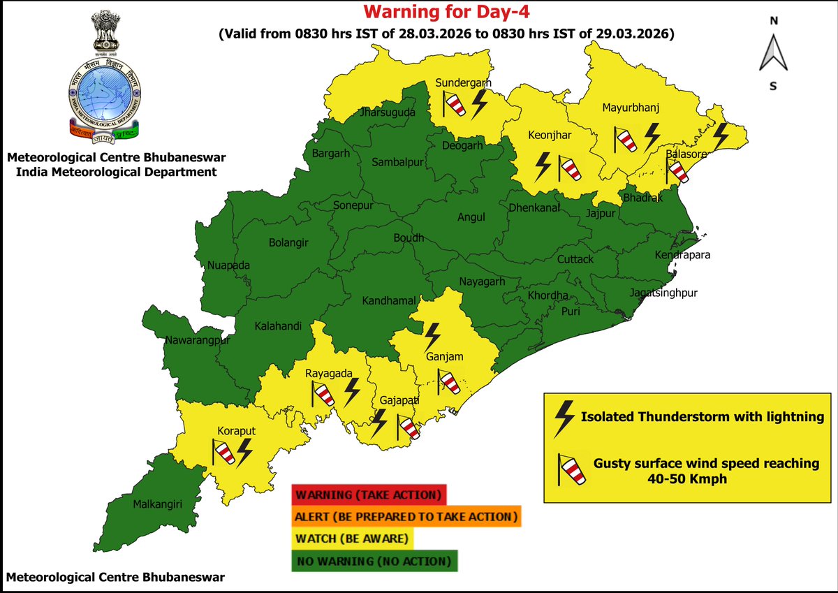 Meteorological Centre, Bhubaneswar tweet media